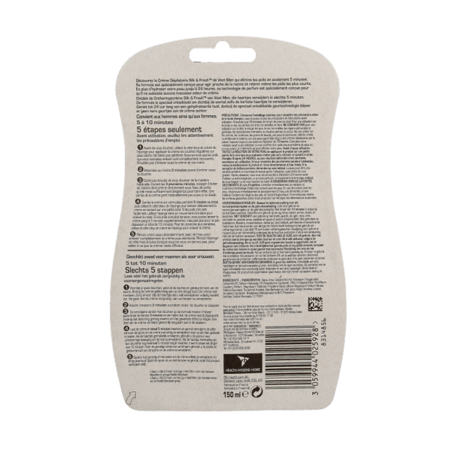 Veet Men In-Shower Hair Removal Cream Sensitive 150ml