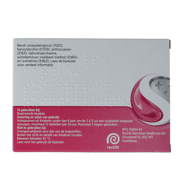 Erdbeere zuckerfrei 24 Lutschtabletten