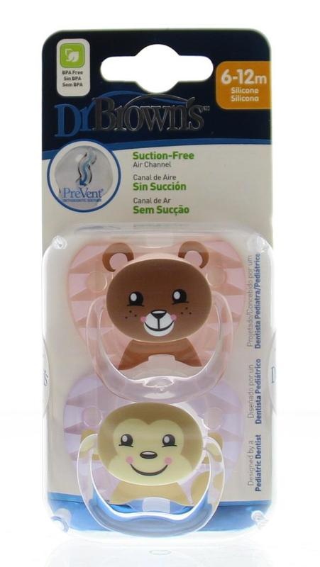 Fopspeen prevent animal fase 2 assorti 2 Stuks