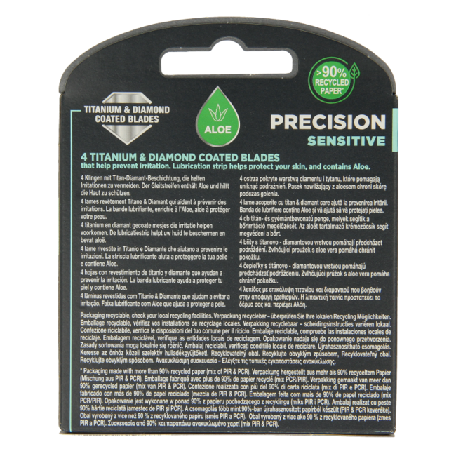 Wilkinson Quattro titanium sensitive mesjes 5+2 7 Stuks