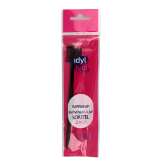 Idyl Idyl Peigne à cils et brosse à sourcils 2-en-1 1 pièce