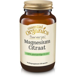 Essential Organics Essential Organ Citrato de magnesio puro 160 cápsulas vegetarianas