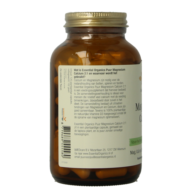 Essential Organ Magnésium Calcium 2:1 pur 120 gélules végétariennes