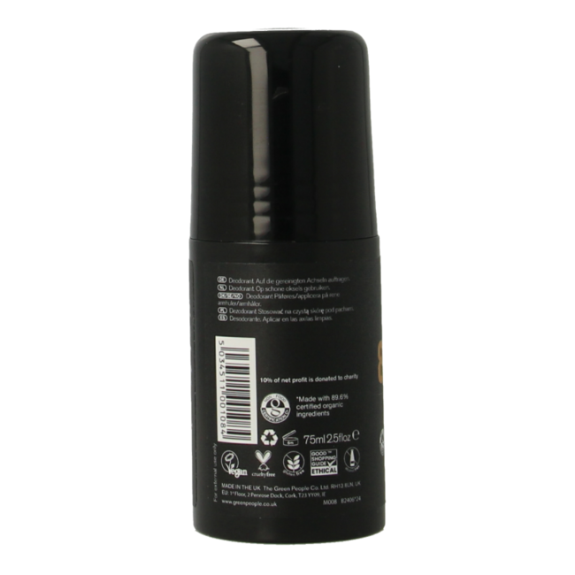 Green People Men deo 8 tomillo y prebióticos 75 mililitros