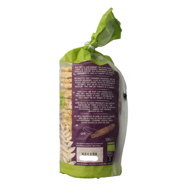 Your Organic Nature Tortitas de lentejas bio 100 g