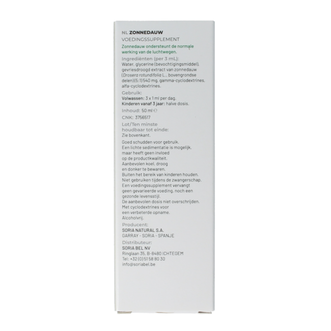 Soria Natural Drosera rotundifolia XXI estratto 50 Millilitri