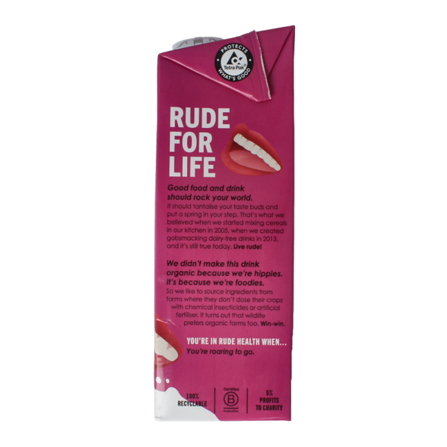 Rude Health Bebida de chufa bio 1 Litro