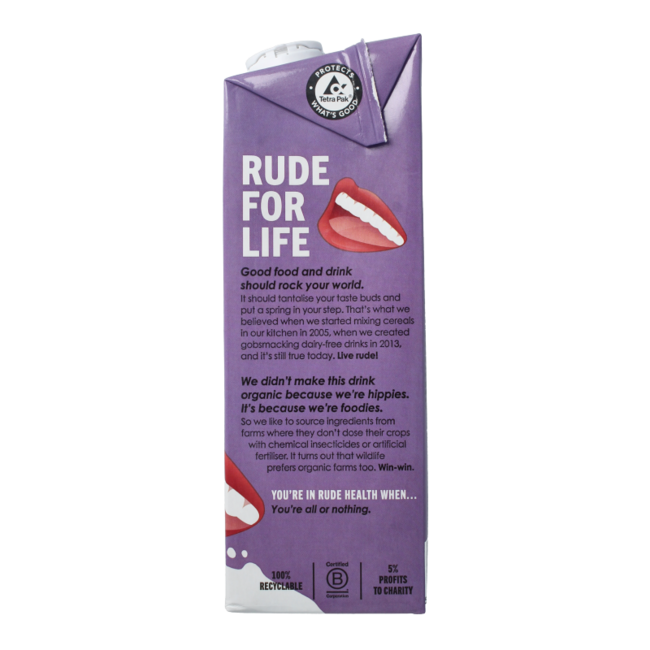 Bevanda di Riso Biologica Rude Health 1 Litro