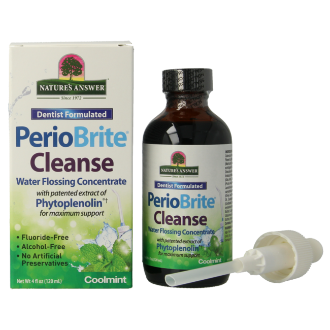 Natures Answer Periobrite irrigador bucal 22 hierbas y Q10 120 mililitros