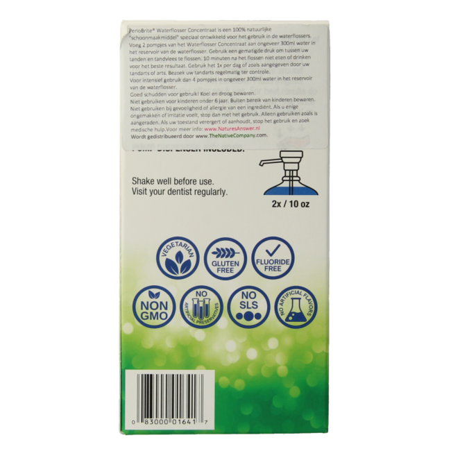 Natures Answer Periobrite water flosser 22 herbs and Q10 120 Millilitres