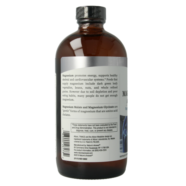 Nature's Answer Magnésium liquide malate et bisglycinate 480 ml