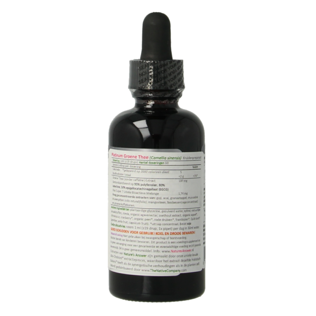 Nature's Answer Extracto de té verde sin alcohol con 50% de EGCG 60 ml