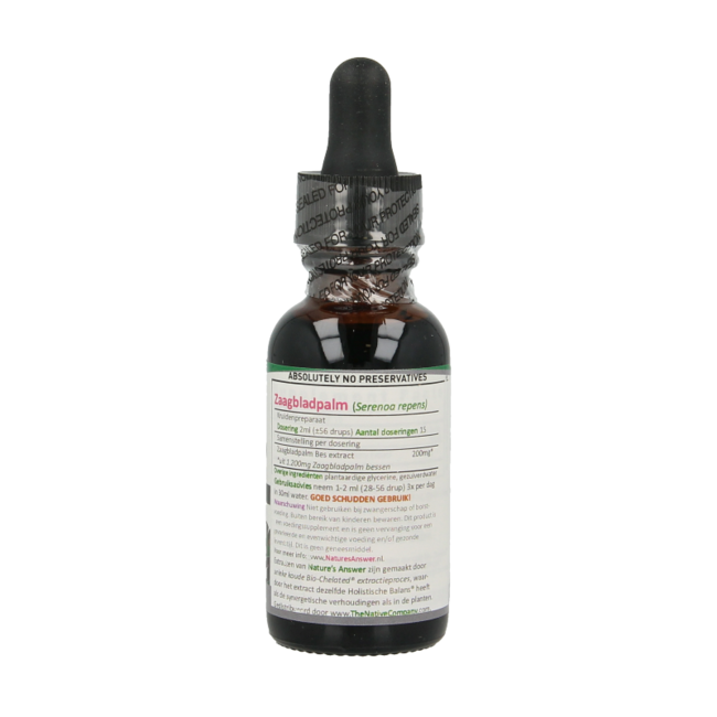 Natures Answer Estratto di Saw Palmetto Senza Alcool 30 Millilitri