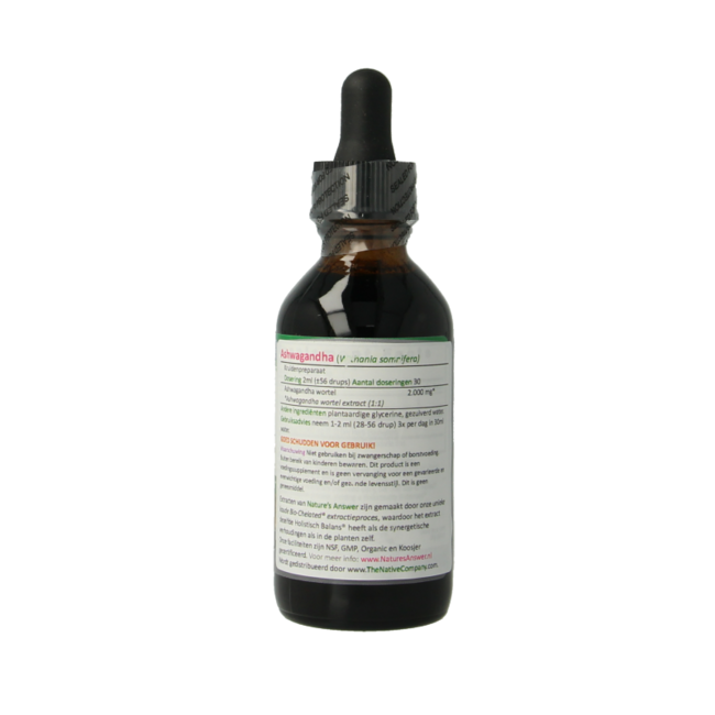 Natures Answer Ashwagandha extract alcohol-free 60 Millilitres