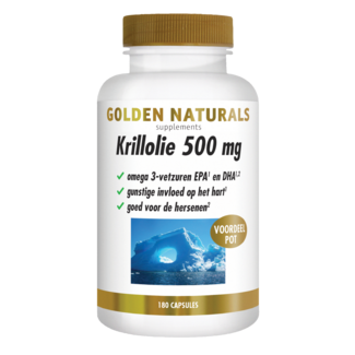 Golden Naturals Krillolie 500mg 180 Capsules