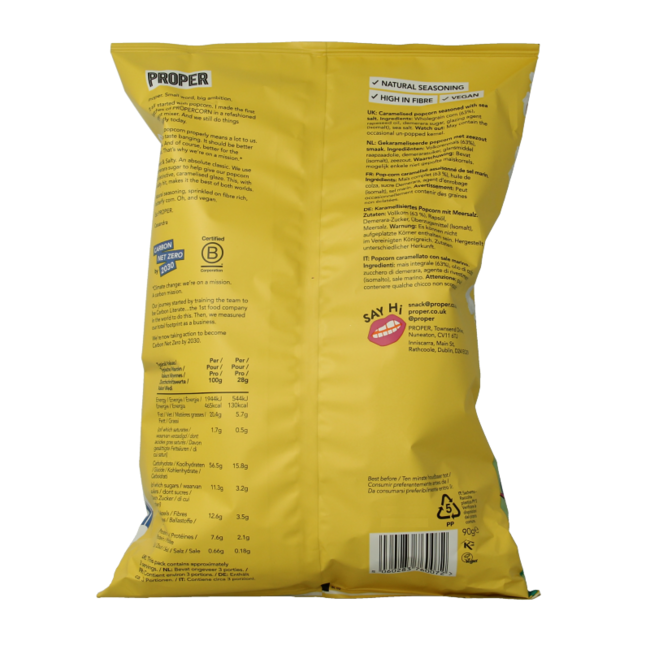 Proper Corn Palomitas de maíz dulce y salado 90 Gramos