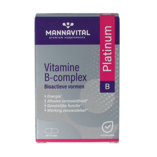 Mannavital Mannavital Vitamine B complex platinum 60 Vegetarische capsules