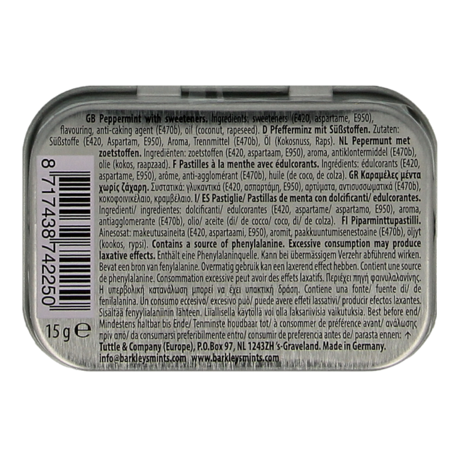 Mints Pfefferminz zuckerfrei 15 Gramm