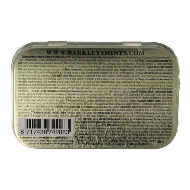 Pastilles chocolat menthe cannelle 50 g