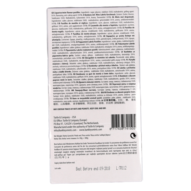 Pastilles à la menthe et à la réglisse 50 g