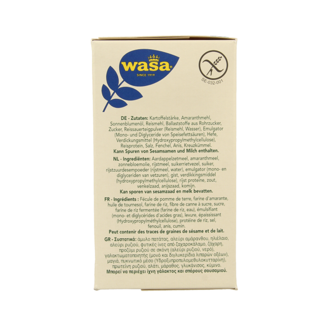 Knackebrod classic glutenvrij 6 x 40 gram 240 Gram