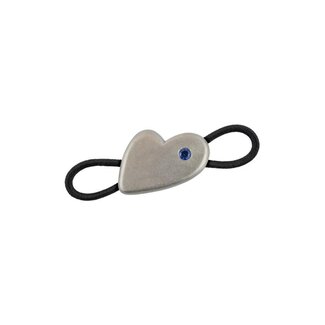 Lichtwesen Lichtwesen Dog Collar Jewellery Silver Heart with Gemstone 1 Piece