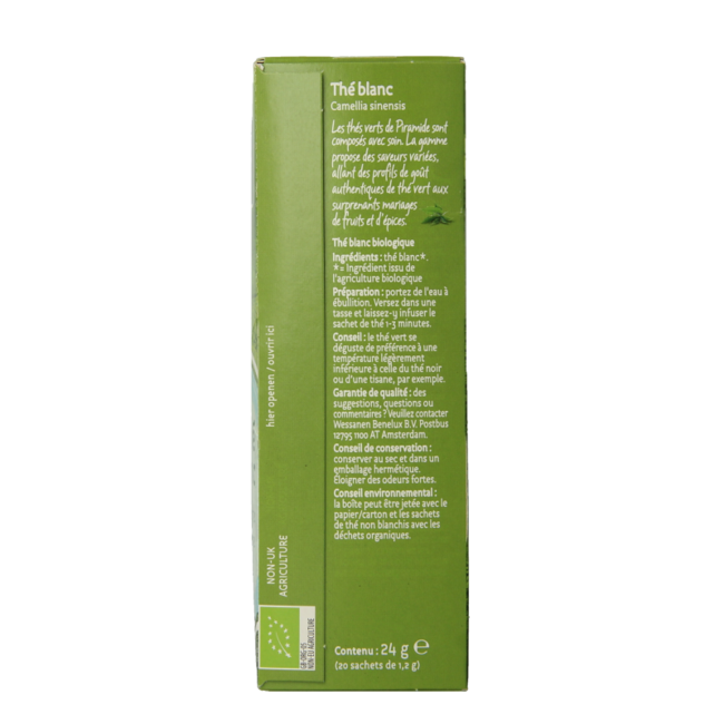 Té blanco original ecológico bio 20 bolsitas