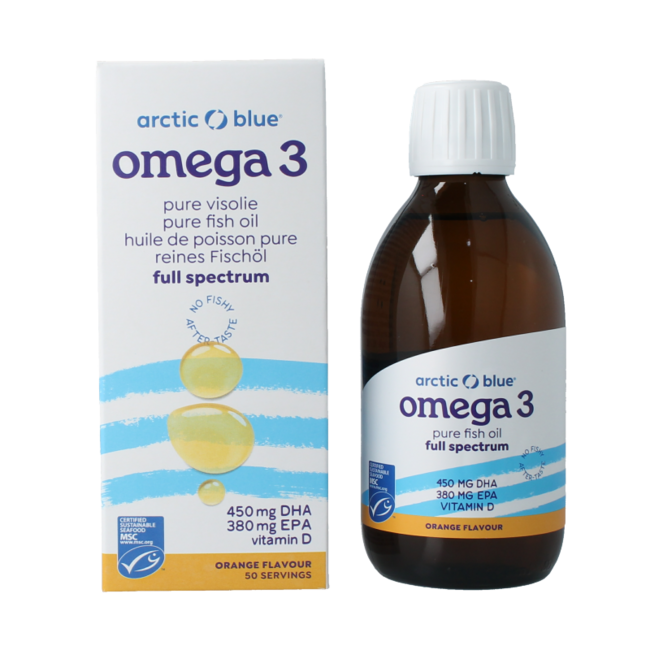 Aceite de pescado puro Omega 3 con vitamina D 250 ml