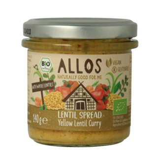 Allos Allos Paté de lentejas curry amarillo bio 140 g