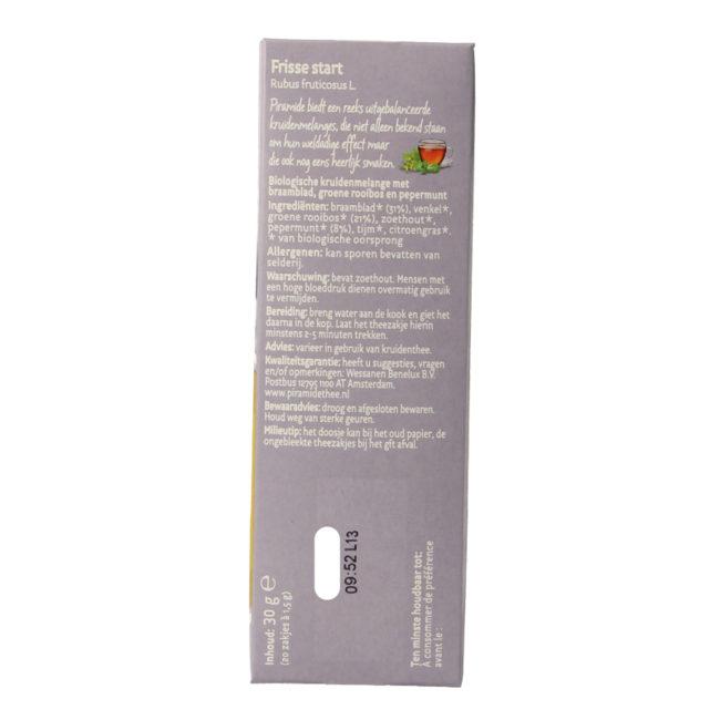 Thé bio Nouveau Départ 20 sachets