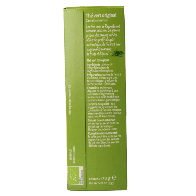 Groene thee eko original bio 20 Zakjes