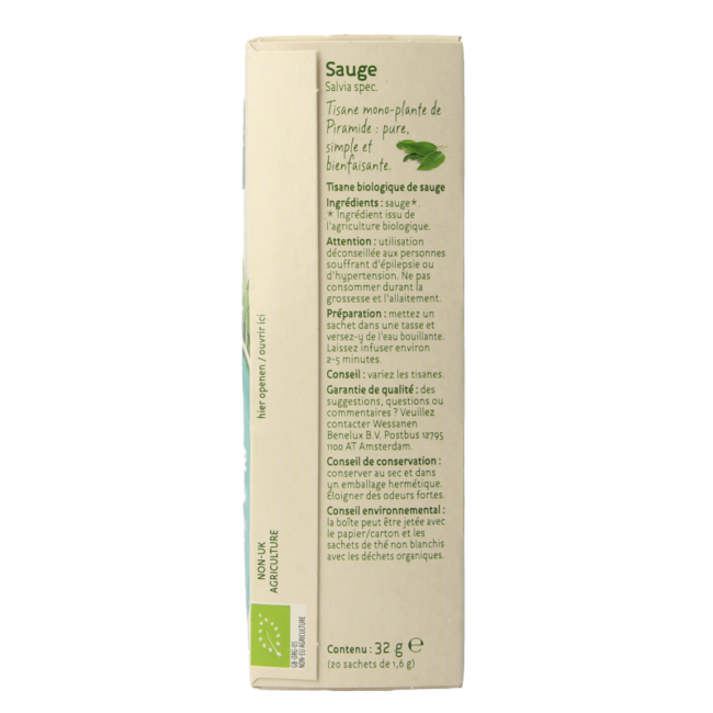 Té de salvia ecológico bio 20 bolsitas