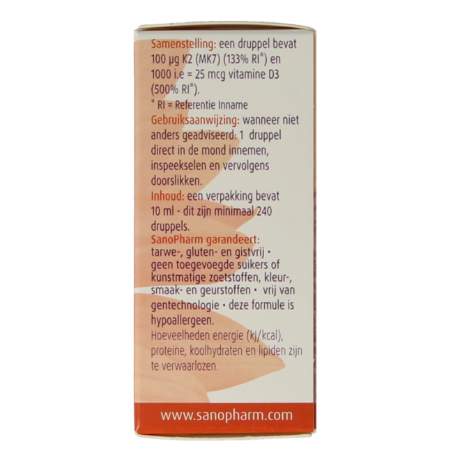 Vitamine K2 D3 emulsan 10 Millilitres