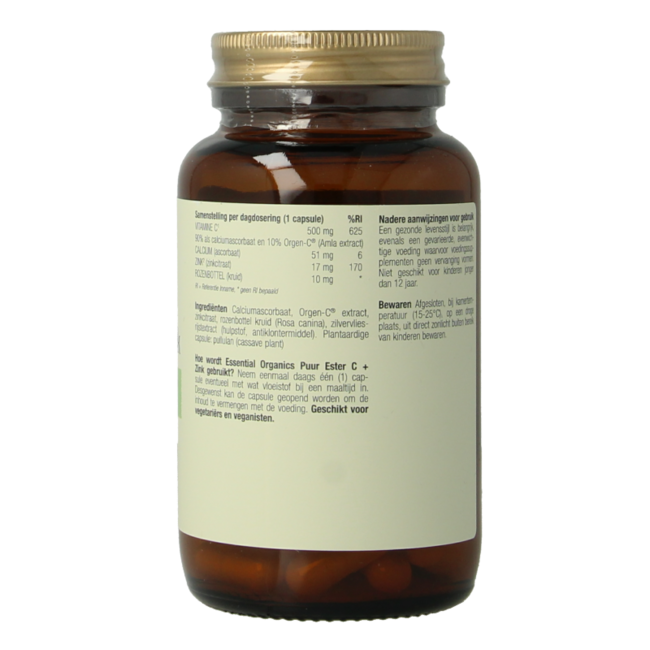 Ester C + zinc puro 60 cápsulas vegetales