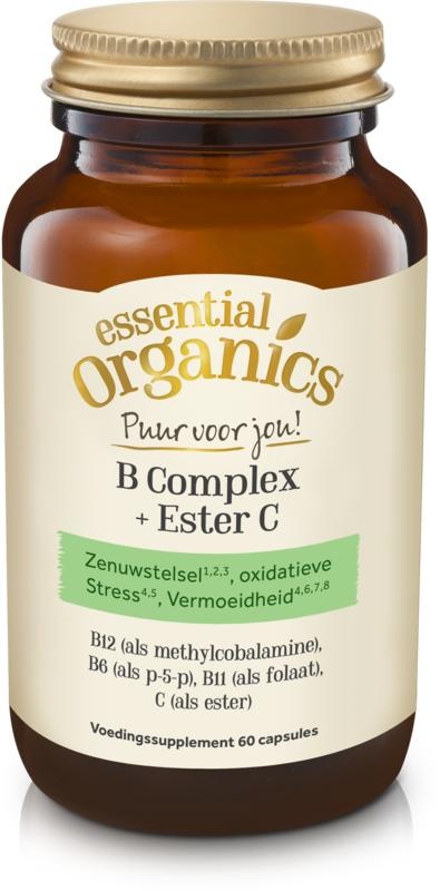 Essential Organics B-complex + Ester C puur 60 Vegetarische capsules
