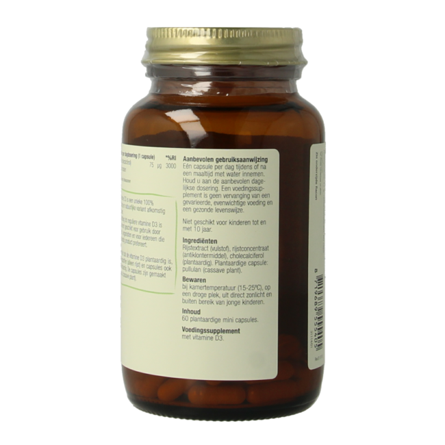 D3 végétale 75 mcg pure 60 gélules végétariennes