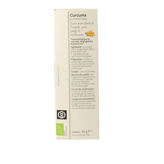 Té de cúrcuma bio 20 bolsitas