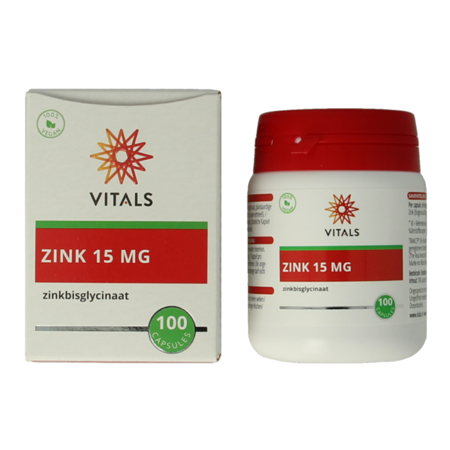 Vitals Zinc 15 mg 100 cápsulas