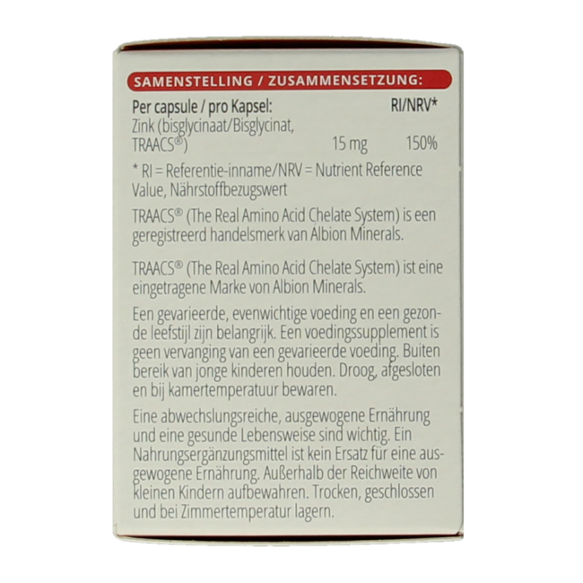 Vitals Zinc 15mg 100 Capsules