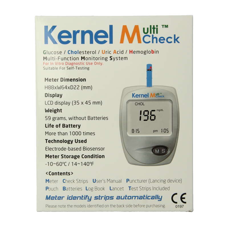 Testjezelf.nu Multicheck Plus: Emoglobina, Glucosio e Colesterolo
