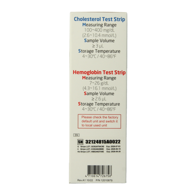 Medidor Multicheck plus Testjezelf.nu HB Glucosa Colesterol 1 unidad