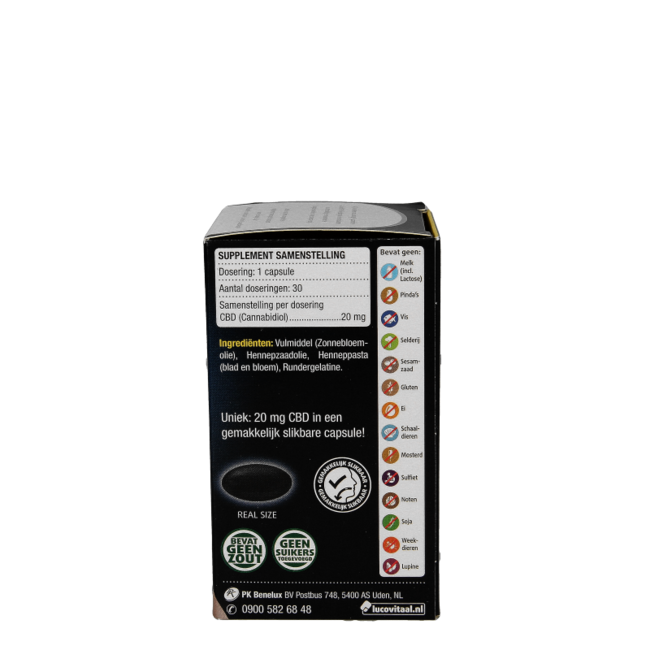 Lucovitaal Cannabidiol CBD 20 mg 30 Kapseln