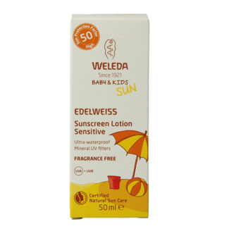 Weleda Weleda Edelweiss krem przeciwsłoneczny do skóry wrażliwej SPF50 50 Mililitrów