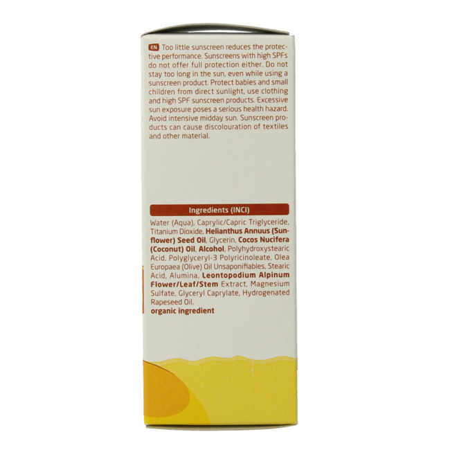 Weleda Edelweiss sun cream sensitive skin SPF50 50 Millilitres