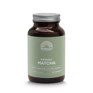 Mattisson Mattisson Organic Matcha 500mg Camellia Sinensis 90 Vegetarian Capsules