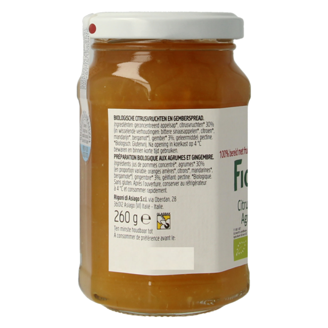 Organic citrus mix and ginger jam 260g