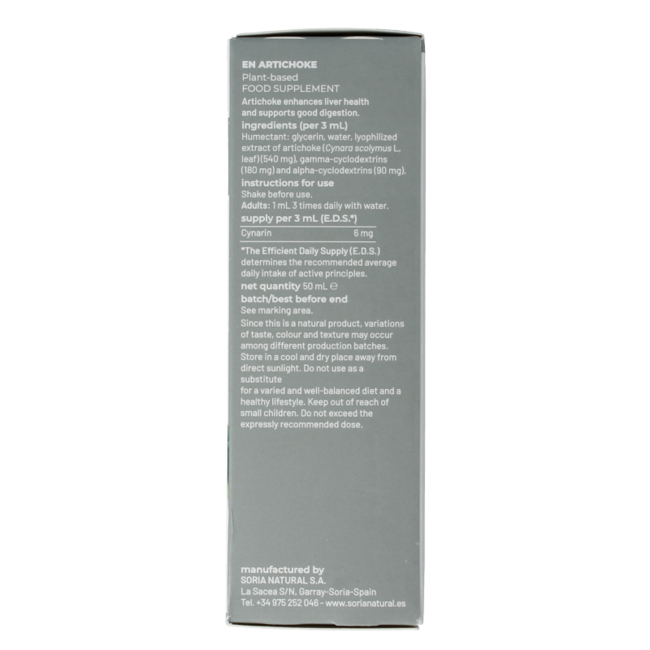 Estratto Soria Natural Cynara scolymus XXI 50 Millilitri