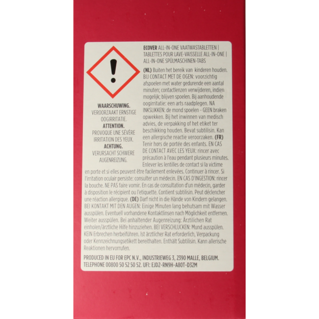 Ecover Geschirrspültabs All-in-1 44 Tabs