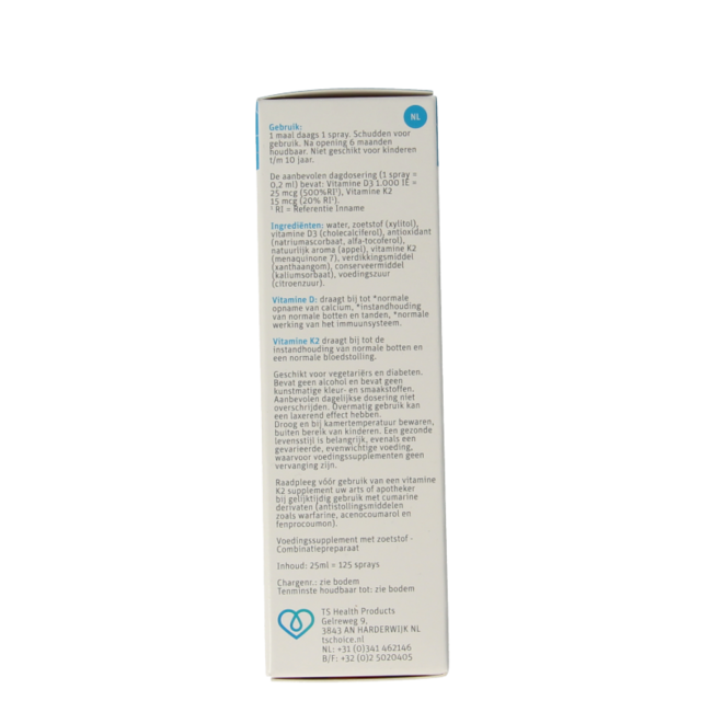 Vitamine-Spray Vitamin D3 + K2 25 Milliliter