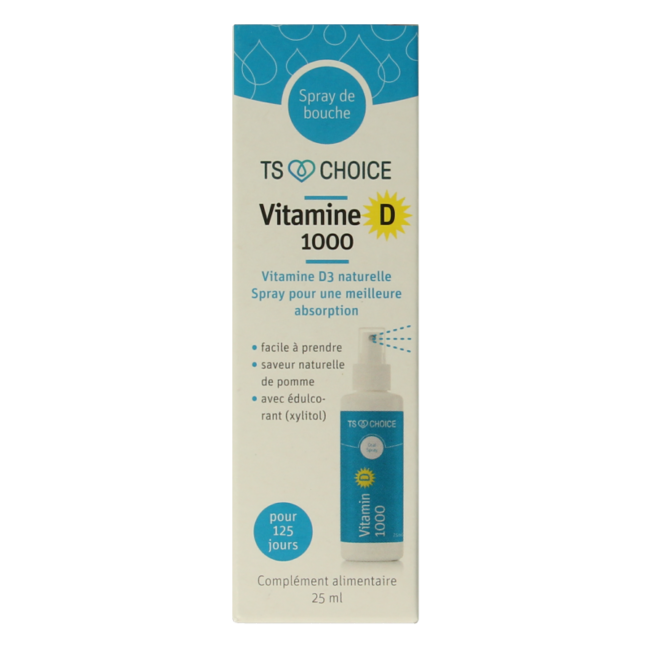 TS Choice Vitaminespray vitamine D 1000 25 Milliliter